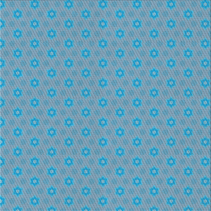 Square Patterned Blue Novelty Rug, pat570