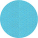 Square Patterned Bright Cyan Blue Rug, pat571lblu