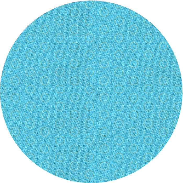 Square Machine Washable Transitional Bright Cyan Blue Rug in a Living Room, wshpat571lblu