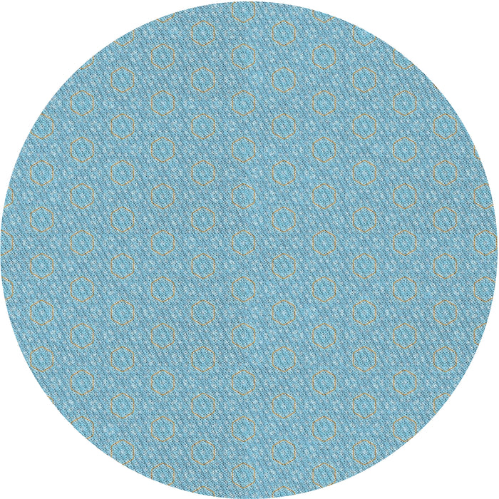 Square Machine Washable Transitional Blue Rug, wshpat571
