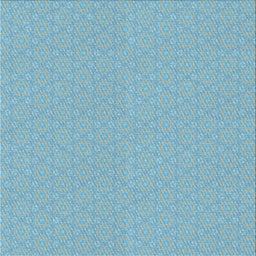 Square Patterned Blue Novelty Rug, pat571