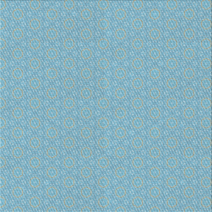 Square Patterned Blue Novelty Rug, pat571