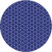 Square Patterned Denim Dark Blue Rug, pat572blu