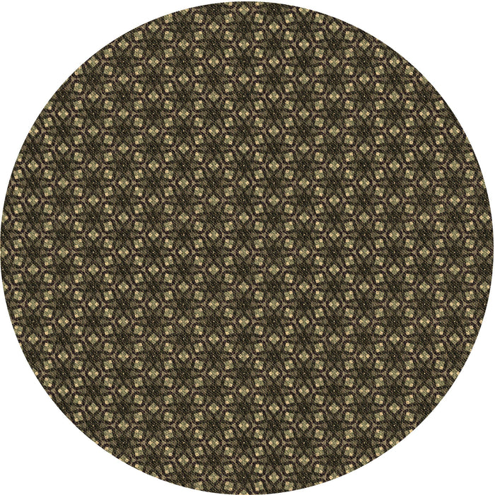 Square Patterned Brown Rug, pat572brn