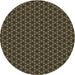 Square Patterned Brown Rug, pat572brn