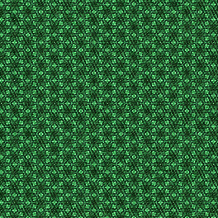 Round Patterned Deep Emerald Green Rug, pat572grn