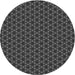 Square Patterned Charcoal Black Rug, pat572gry