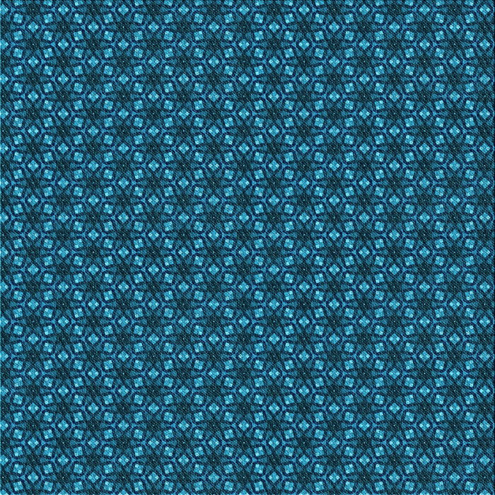 Round Patterned Deep Sky Blue Rug, pat572lblu