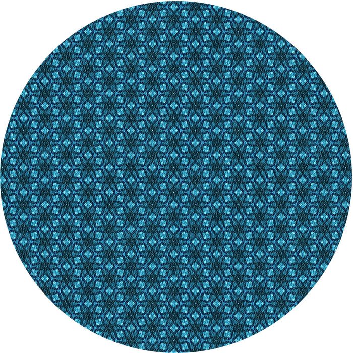Square Patterned Deep Sky Blue Rug, pat572lblu