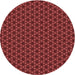 Square Patterned Red Rug, pat572rd