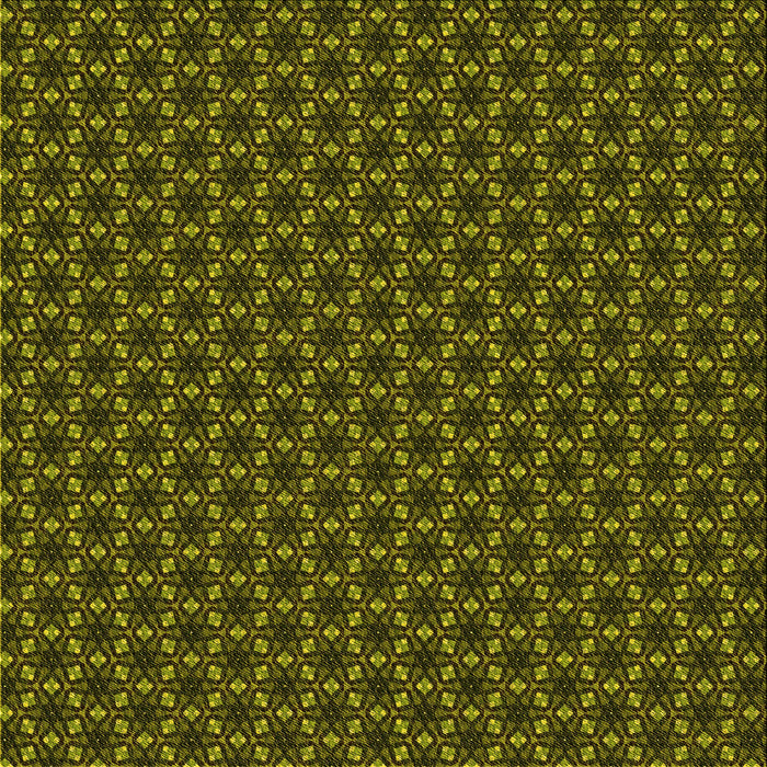Round Patterned Dark Yellow Green Rug, pat572yw