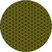 Square Machine Washable Transitional Dark Yellow Green Rug in a Living Room, wshpat572yw