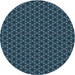 Sideview of Patterned Deep-Sea Blue Novelty Rug, pat572