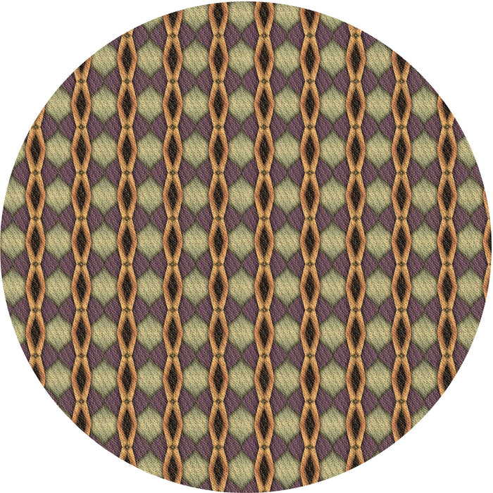 Square Patterned Peru Brown Rug, pat573brn