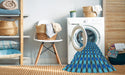 Machine Washable Transitional Blue Rug in a Washing Machine, wshpat573lblu