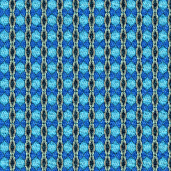 Square Patterned Blue Rug, pat573lblu