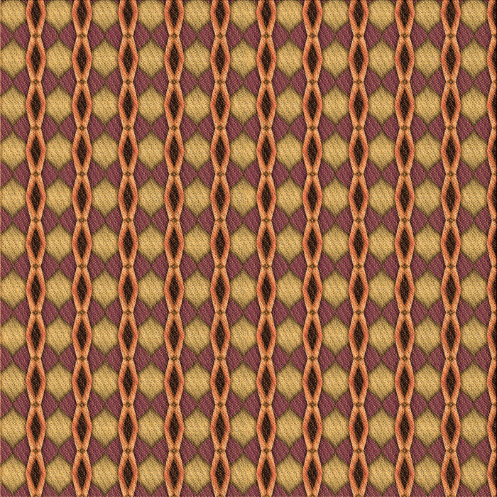 Round Patterned Orange Rug, pat573org