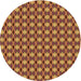 Square Patterned Orange Rug, pat573org