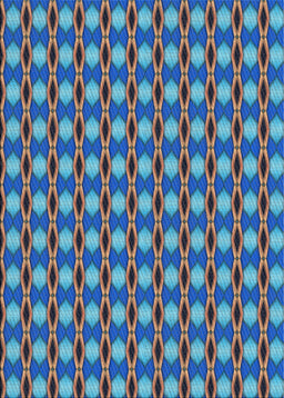 Patterned Blue Green Novelty Rug, pat573