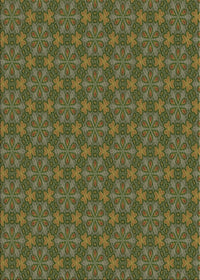 Machine Washable Transitional Army Green Rug, wshpat574brn