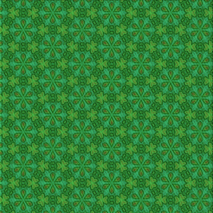 Round Patterned Green Rug, pat574grn