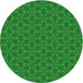 Square Patterned Green Rug, pat574grn