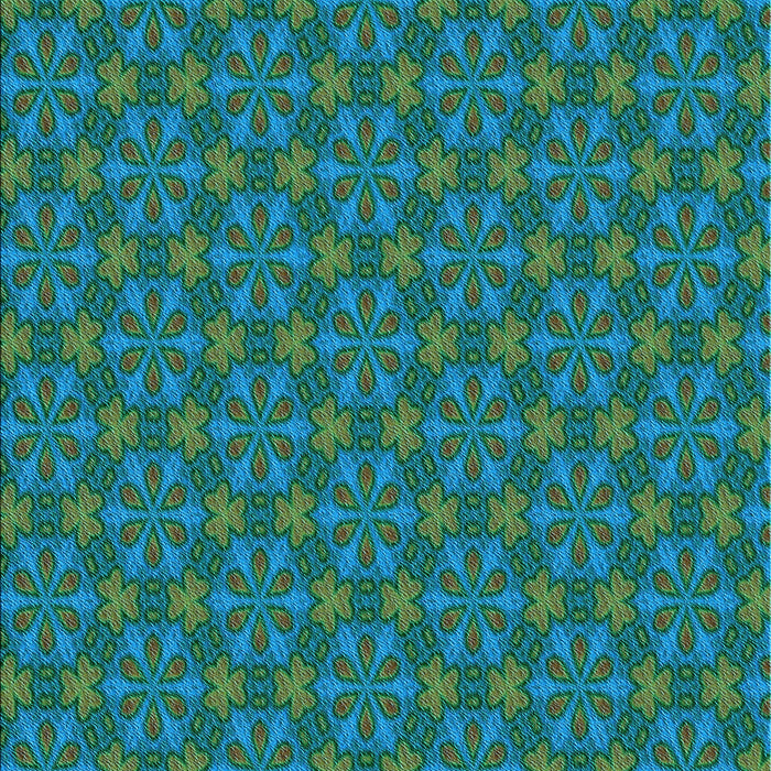Patterned Medium Teal Green Rug, pat574lblu