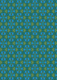 Machine Washable Transitional Medium Teal Green Rug, wshpat574lblu