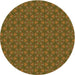 Square Patterned Dark Bronze Brown Rug, pat574org