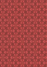 Machine Washable Transitional Red Rug, wshpat574rd