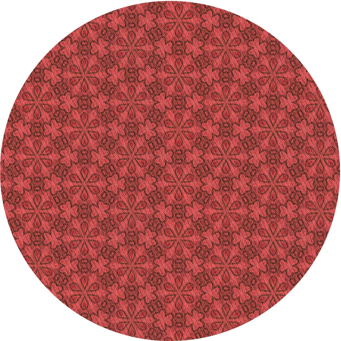 Square Patterned Red Rug, pat574rd