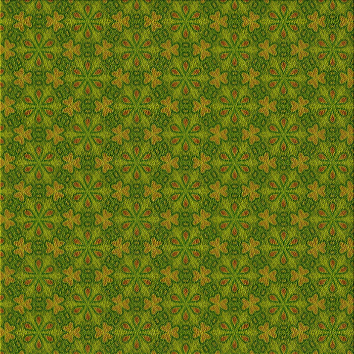 Round Patterned Seaweed Green Rug, pat574yw