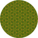 Square Patterned Seaweed Green Rug, pat574yw