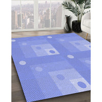 Patterned Sky Blue Rug, pat575blu