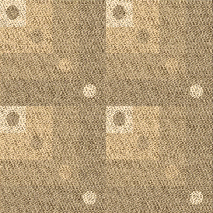 Round Patterned Yellow Orange Rug, pat575brn