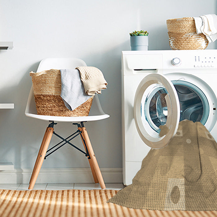 Machine Washable Transitional Yellow Orange Rug in a Washing Machine, wshpat575brn
