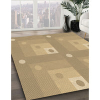 Patterned Yellow Orange Rug, pat575brn