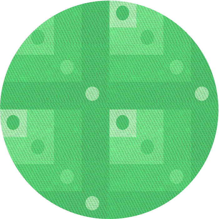 Square Patterned Neon Green Rug, pat575grn