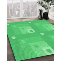 Patterned Neon Green Rug, pat575grn