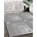 Patterned Gray Rug in Family Room, pat575gry