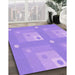 Machine Washable Transitional Bright Lilac Purple Rug in a Family Room, wshpat575pur