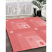 Machine Washable Transitional Fire Red Rug in a Family Room, wshpat575rd