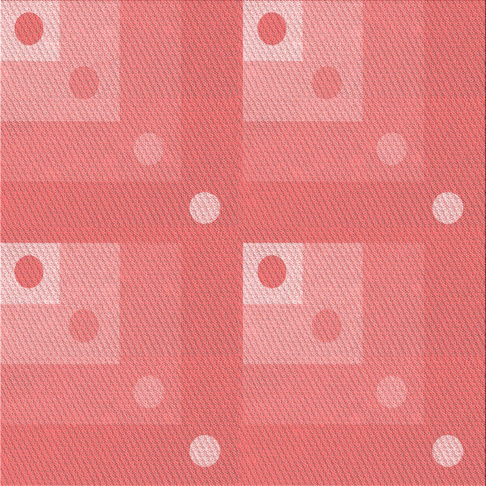 Round Patterned Fire Red Rug, pat575rd