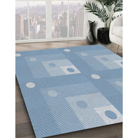 Patterned Jeans Blue Novelty Rug, pat575