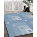 Patterned Jeans Blue Novelty Rug in Family Room, pat575