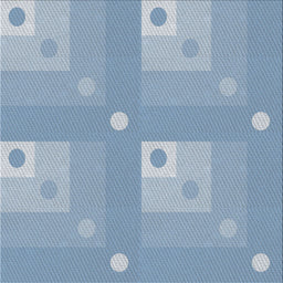 Square Patterned Jeans Blue Novelty Rug, pat575