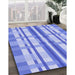 Machine Washable Transitional Blue Rug in a Family Room, wshpat576blu