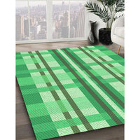 Patterned Jade Green Rug, pat576grn