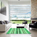 Square Patterned Jade Green Rug in a Living Room, pat576grn