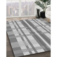 Patterned Platinum Gray Rug, pat576gry